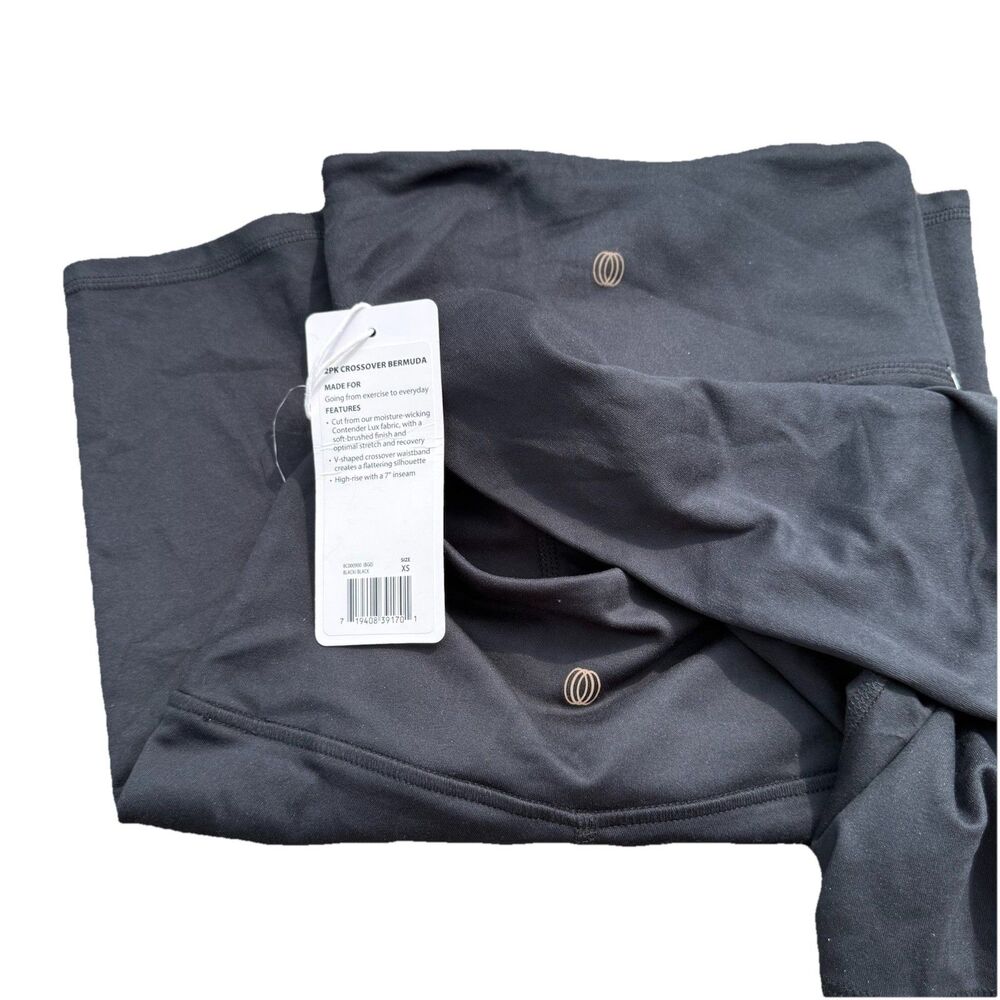2 PACK CALIA Carrie Underwood crossover Bermuda Bike Shorts Black NWT XS - Picture 1 of 7